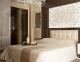 Dobrze oświetlona sypialnia - lampy AMARA