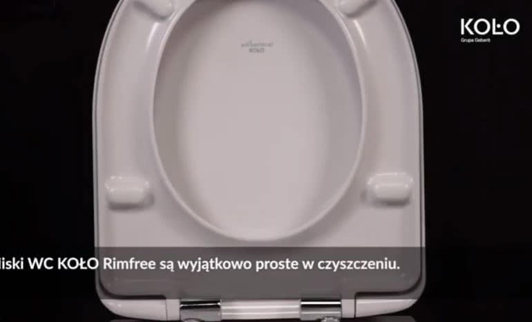 Jak czyścić miskę Rimfree(R) KOŁO bez wewnętrznego kołnierza?